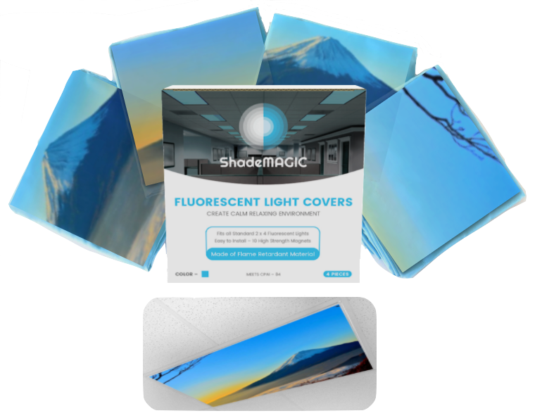 ShadeMAGIC Fluorescent Light Covers - Mountains