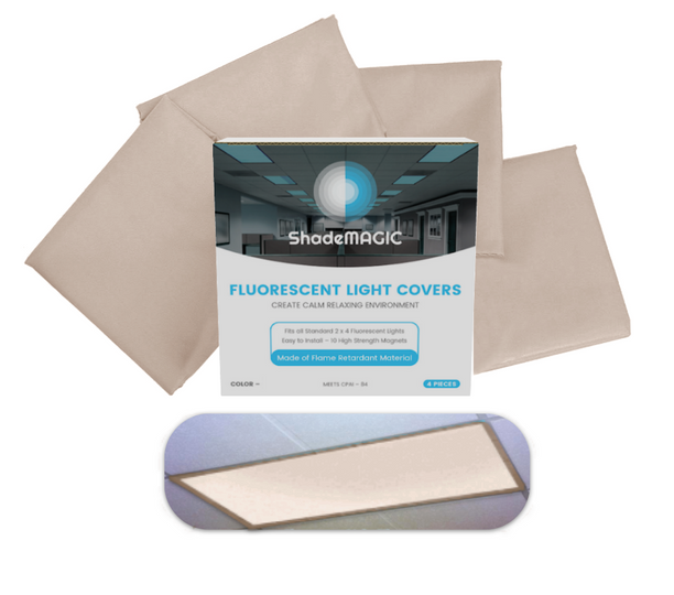 ShadeMAGIC Fluorescent Light Filter Covers - Mocha