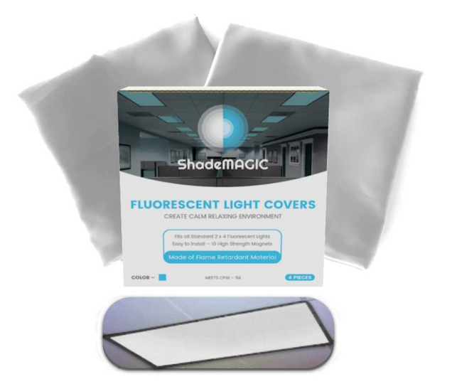 ShadeMAGIC Fluorescent Light Covers - Calming Grey