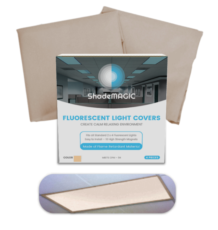 ShadeMAGIC Fluorescent Light Filter Covers - Mocha